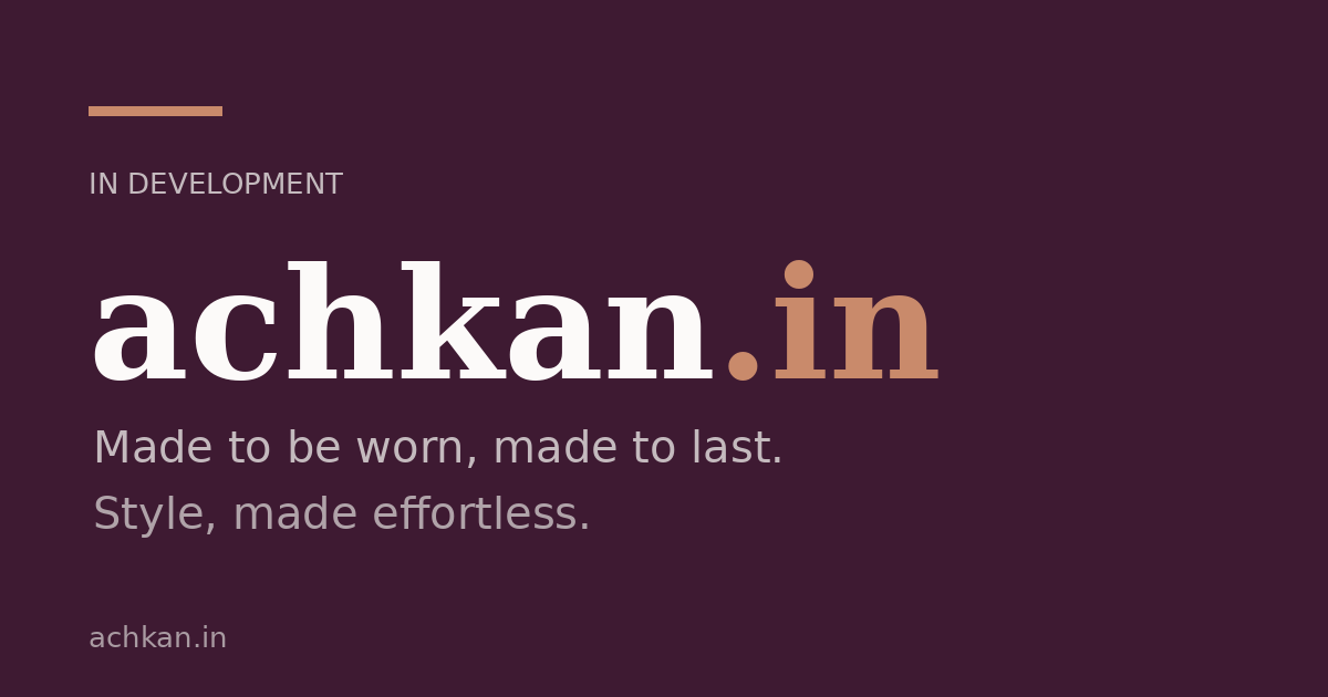 Link preview image for achkan.in